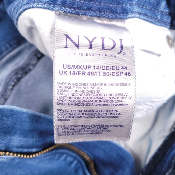 NYDJ Jeans Size 14 Teresa Wide Leg Higher Rise Trouser *HEMMED 31" Inseam - Picture 8 of 15